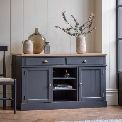Gallery Direct Eton 2 Door 2 Drawer Sideboard in Meteor Gallery Direct Eton 2 Door 2 Drawer Sideboard in Meteor