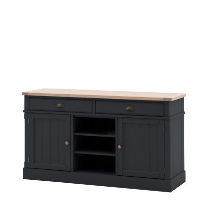 Gallery Direct Eton 2 Door 2 Drawer Sideboard in Meteor Gallery Direct Eton 2 Door 2 Drawer Sideboard in Meteor