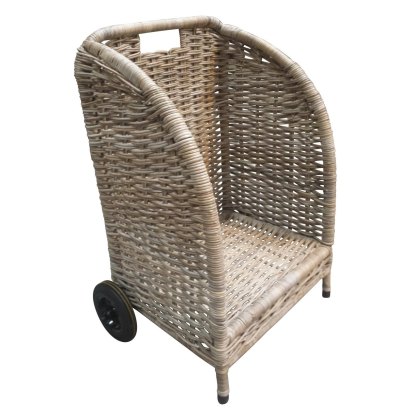 Glenweave Open Log Storage Basket with Wheels Glenweave Open Log Storage Basket with Wheels