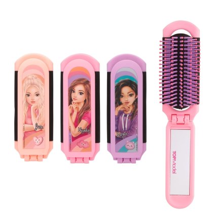 Topmodel Folding Hairbrush with Mirror Topmodel Folding Hairbrush with Mirror