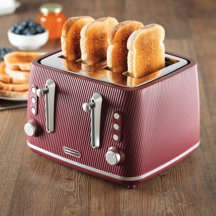 Daewoo Cascade 4 Slice Toaster Ruby Daewoo Cascade 4 Slice Toaster Ruby