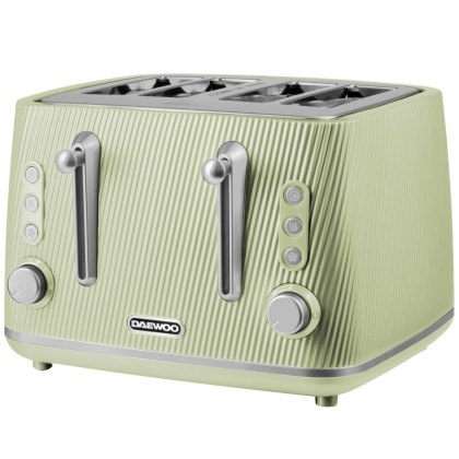Daewoo Cascade 4 Slice Toaster Sage Daewoo Cascade 4 Slice Toaster Sage
