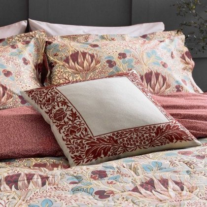 Morris & Co Artichoke Grey & Wine Cushion Morris & Co Artichoke Grey & Wine Cushion