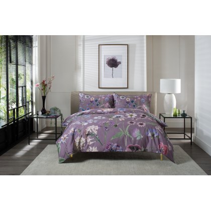 The Lyndon Company Botanical Flowers Lilac Duvet Cover Set The Lyndon Company Botanical Flowers Lilac Duvet Cover Set