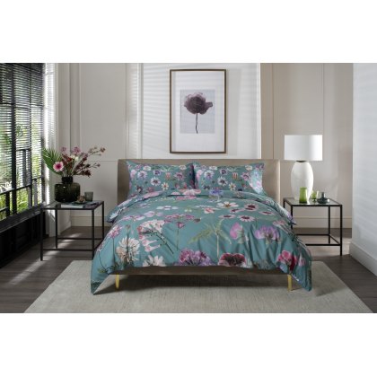 The Lyndon Company Botanical Flowers Green Duvet Cover Set The Lyndon Company Botanical Flowers Green Duvet Cover Set
