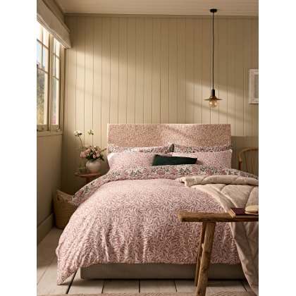 William Morris At Home Rose Brick Pink Duvet Cover Set William Morris At Home Rose Brick Pink Duvet Cover Set