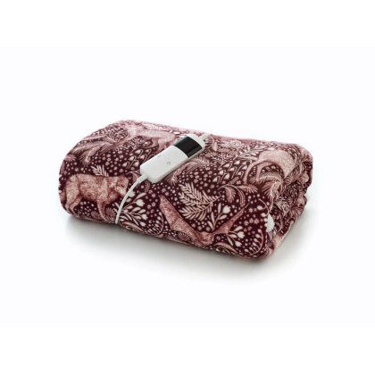 Deyongs Wine Woodland Folk Heated Sherpa Throw Deyongs Wine Woodland Folk Heated Sherpa Throw