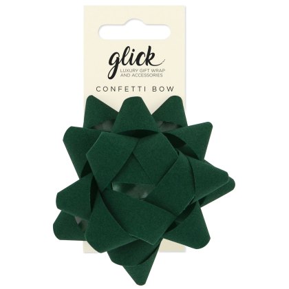 Glick Green Velvet Confetti Bow Glick Green Velvet Confetti Bow