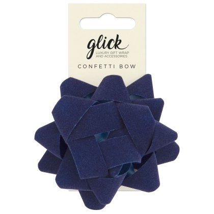 Glick Navy Velvet Confetti Bow Glick Navy Velvet Confetti Bow