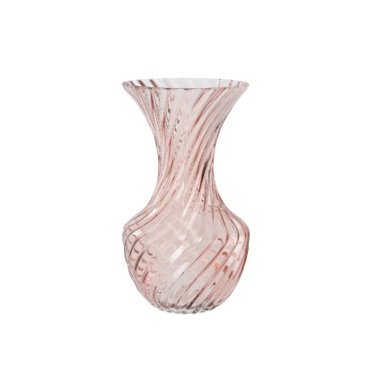 Kaemingk Spiral Pink Glass Vase Kaemingk Spiral Pink Glass Vase