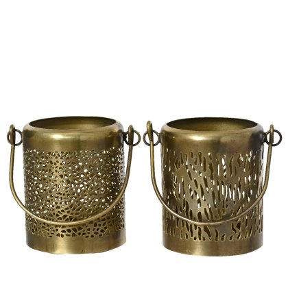 Kaemingk Brass Effect Tea Light Holder Kaemingk Brass Effect Tea Light Holder