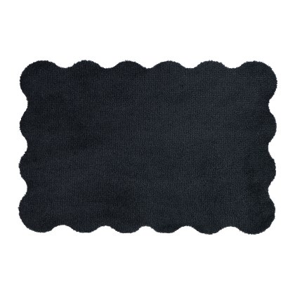 Hug Rug My Soft Scalloped Rug Charcoal Hug Rug My Soft Scalloped Rug Charcoal