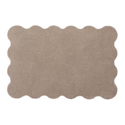 Hug Rug My Soft Scalloped Rug Beige Hug Rug My Soft Scalloped Rug Beige