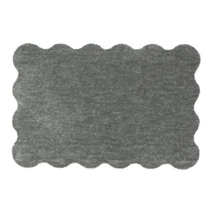 Hug Rug My Soft Scalloped Rug Ghost Grey Hug Rug My Soft Scalloped Rug Ghost Grey