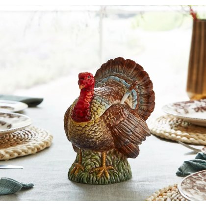 Spode Woodland Figural Turkey Gravy Boat & Ladle Spode Woodland Figural Turkey Gravy Boat & Ladle