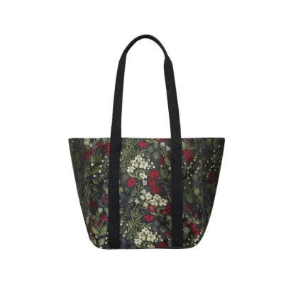 Earth Squared Black Floral Jacquard Tote Bag Earth Squared Black Floral Jacquard Tote Bag