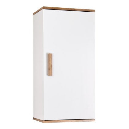 Showerdrape Nola Bamboo White Single Wall Cabinet Showerdrape Nola Bamboo White Single Wall Cabinet