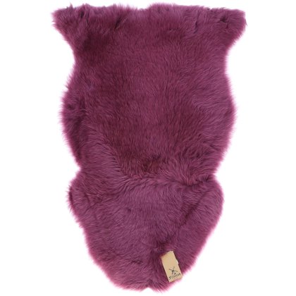 Ashwood Leather Single Rug Fenland Long Wool Smokey Grape Ashwood Leather Single Rug Fenland Long Wool Smokey Grape