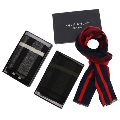 Shudehill Mens Wide Stripe Fringed Scarf Shudehill Mens Wide Stripe Fringed Scarf