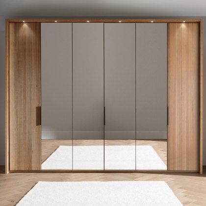 Wiemann Manhattan 6 Door Wardrobe with Mirrors and Frame with Lights Wiemann Manhattan 6 Door Wardrobe with Mirrors and Frame with Lights