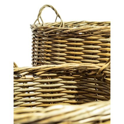 McGowan Rutherford Rustic Woven Log Baskets McGowan Rutherford Rustic Woven Log Baskets