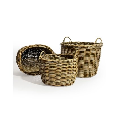 McGowan Rutherford Rustic Woven Log Baskets McGowan Rutherford Rustic Woven Log Baskets
