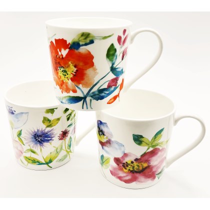 Just Mugs Bridgemere Red Floral Dorset Mug Just Mugs Bridgemere Red Floral Dorset Mug