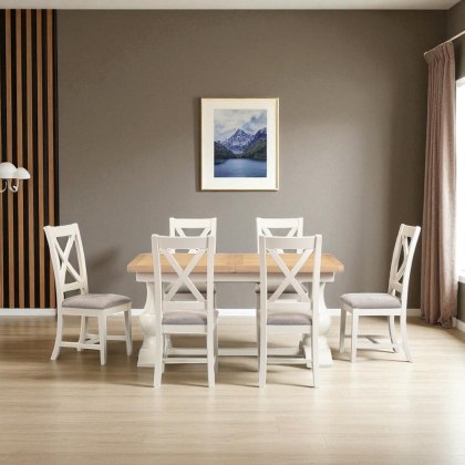 Arlington 1.6m Extending Dining Table and 6 Chairs Arlington 1.6m Extending Dining Table and 6 Chairs