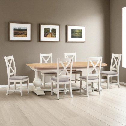 Arlington 2.2m Extending Dining Table and 6 Chairs Arlington 2.2m Extending Dining Table and 6 Chairs
