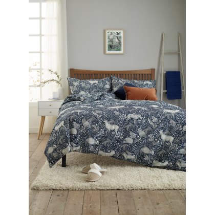 Deyongs Woodland Folk Duvet Cover Set Blue Deyongs Woodland Folk Duvet Cover Set Blue