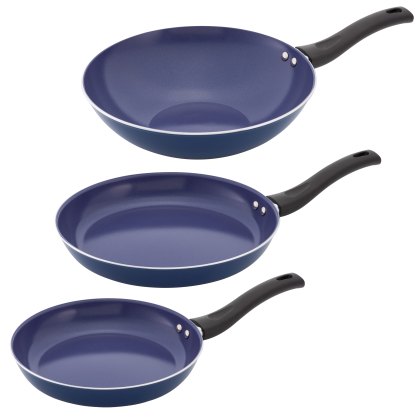 Judge Ceraglide 3 Piece Fry Pan & Wok Set Judge Ceraglide 3 Piece Fry Pan & Wok Set