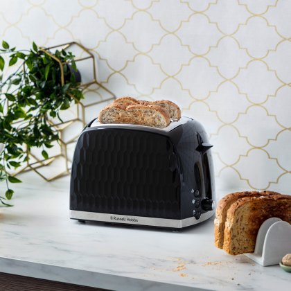 Russell Hobbs Honeycomb 2 Slice Toaster Black Russell Hobbs Honeycomb 2 Slice Toaster Black