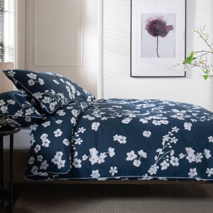 The Lyndon Company Petite Fleur Duvet Cover Set Blue The Lyndon Company Petite Fleur Duvet Cover Set Blue