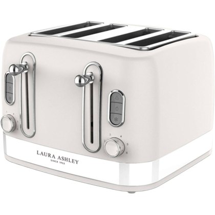 Laura Ashley Cotton White 4 Slice Toaster Laura Ashley Cotton White 4 Slice Toaster