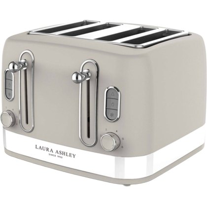 Laura Ashley Dove Grey 4 Slice Toaster Laura Ashley Dove Grey 4 Slice Toaster