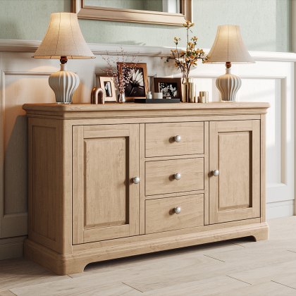 Broadway 2 Door 3 Drawer Sideboard in Oak Broadway 2 Door 3 Drawer Sideboard in Oak