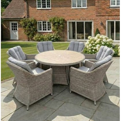 Ivy 6 Seater Round Dining Set Ivy 6 Seater Round Dining Set