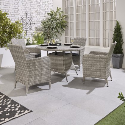 Norfolk & Co Brancaster 4 Seater Round Dining Set Norfolk & Co Brancaster 4 Seater Round Dining Set