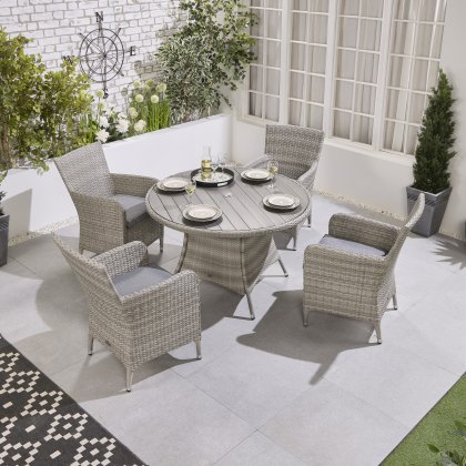 Norfolk & Co Brancaster 4 Seater Round Dining Set Norfolk & Co Brancaster 4 Seater Round Dining Set