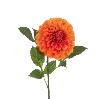 Floralsilk Pom Pom Dahlia Stem Orange Floralsilk Pom Pom Dahlia Stem Orange