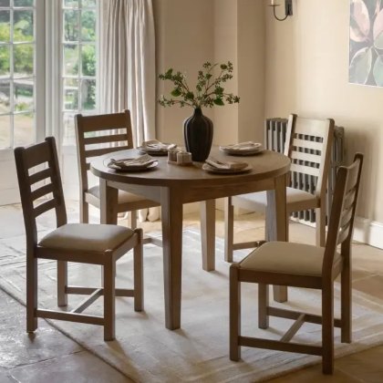 Gallery Direct Hardwick Round Extending Dining Table Gallery Direct Hardwick Round Extending Dining Table