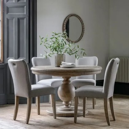 Gallery Direct Vancouver 1.2m Round Extending Dining Table Gallery Direct Vancouver 1.2m Round Extending Dining Table