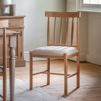 Gallery Direct Eton Upholstered Dining Chair Pair in Natural Gallery Direct Eton Upholstered Dining Chair Pair in Natural