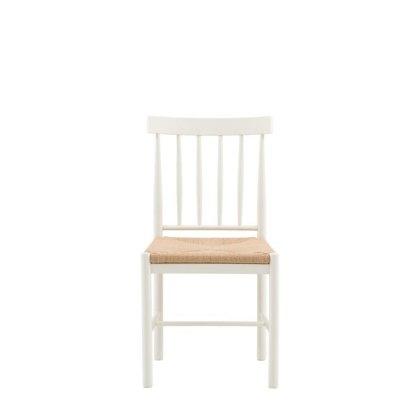 Gallery Direct Eton Woven Dining Chair Pair in White Gallery Direct Eton Woven Dining Chair Pair in White