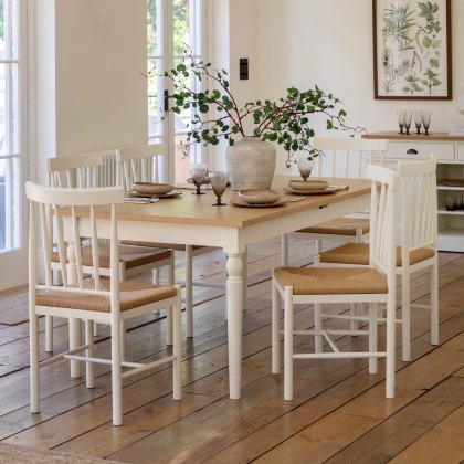 Gallery Direct Eton 1.8m Extending Dining Table in White Gallery Direct Eton 1.8m Extending Dining Table in White
