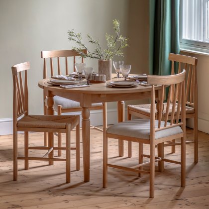 Gallery Direct Eton Round Extending Dining Table in Natural Gallery Direct Eton Round Extending Dining Table in Natural