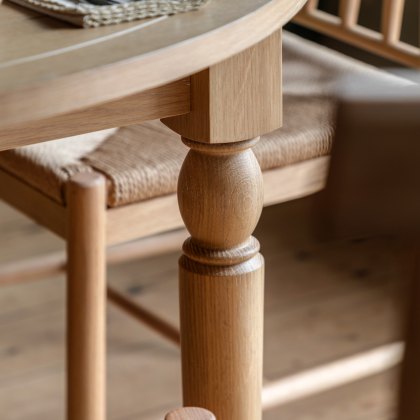 Gallery Direct Eton Round Extending Dining Table in Natural Gallery Direct Eton Round Extending Dining Table in Natural