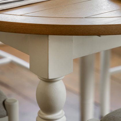Gallery Direct Eton Round Extending Dining Table in White Gallery Direct Eton Round Extending Dining Table in White