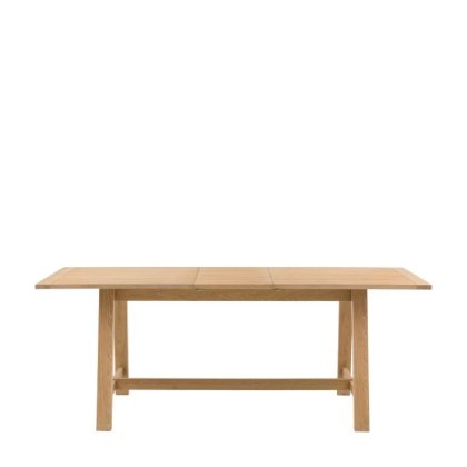 Gallery Direct Eton Trestle Extending Dining Table in Natural Gallery Direct Eton Trestle Extending Dining Table in Natural