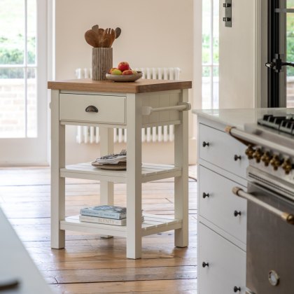 Gallery Direct Eton Butchers Block in White Gallery Direct Eton Butchers Block in White